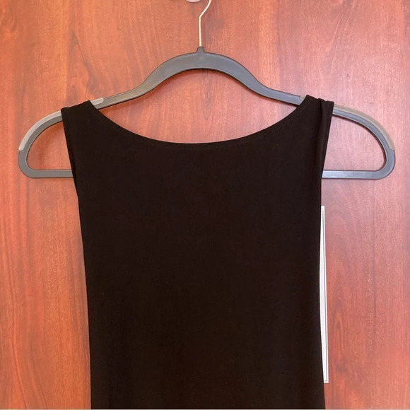 NORMA KAMALI Sleeveless Tank Dress Black Size Medium - Picture 3 of 7
